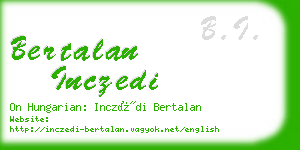 bertalan inczedi business card